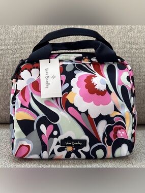 NWT:Vera Bradley Mod Paisley Cooler Tote with Floral Accents